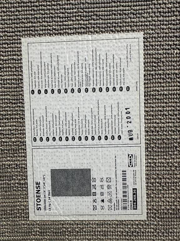Ikea Tappeti: IKEA STOENSE Teppich 200 × 300 cm, grau – Usato da Zürich venduto da kru_rzl8 2