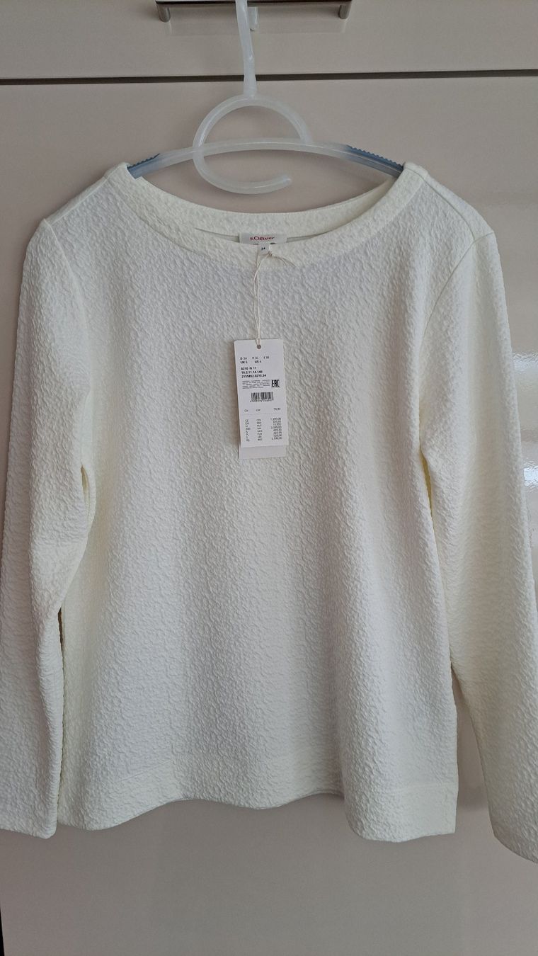 S.Oliver T-shirts: Sweatshirt mit Jacquard-Muster – Neuf avec emballage d'origine à Elgg par Semmerli
