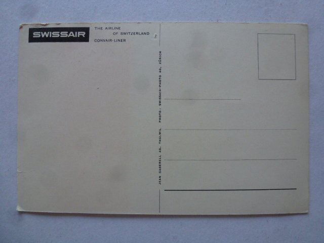 Cartoline postali: Ansichtskarte Swissair Convair-Liner – Usato da Walkringen venduto da Casablanca777 1