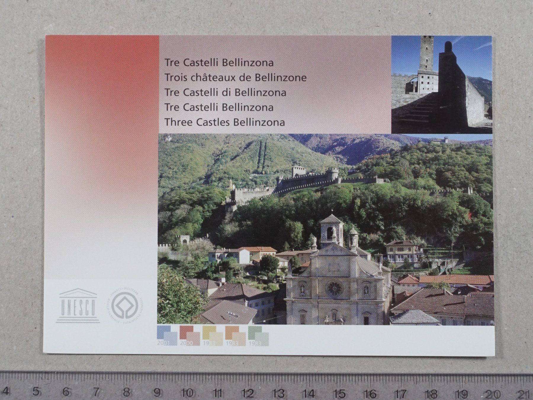 Ansichtskarten: Tre Castelli Bellinzona – Gebraucht aus Lenzburg von fh1
