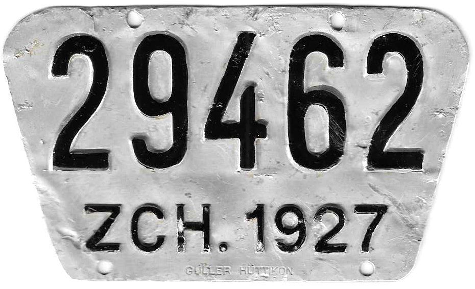 Insegne: Velonummer Zürich 1927 ZH 27 – Usato da Bülach venduto da gmstart