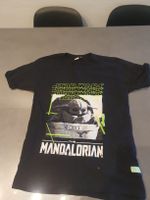 Schwarzes "The Mandalorian" T-Shirt, Grösse 152, Top!