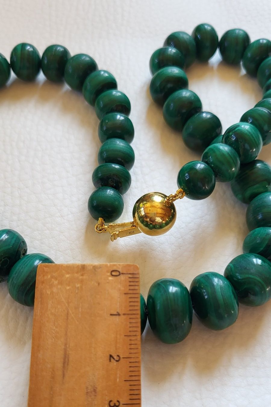 Catenine: Gold 750 Massiv Malachit Collier 18 Karat – Usato da Wald ZH venduto da Dasilver 2