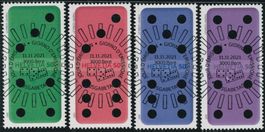 2021 - Domino - Blockausschnitt - Ersttag Voll Stempel ET