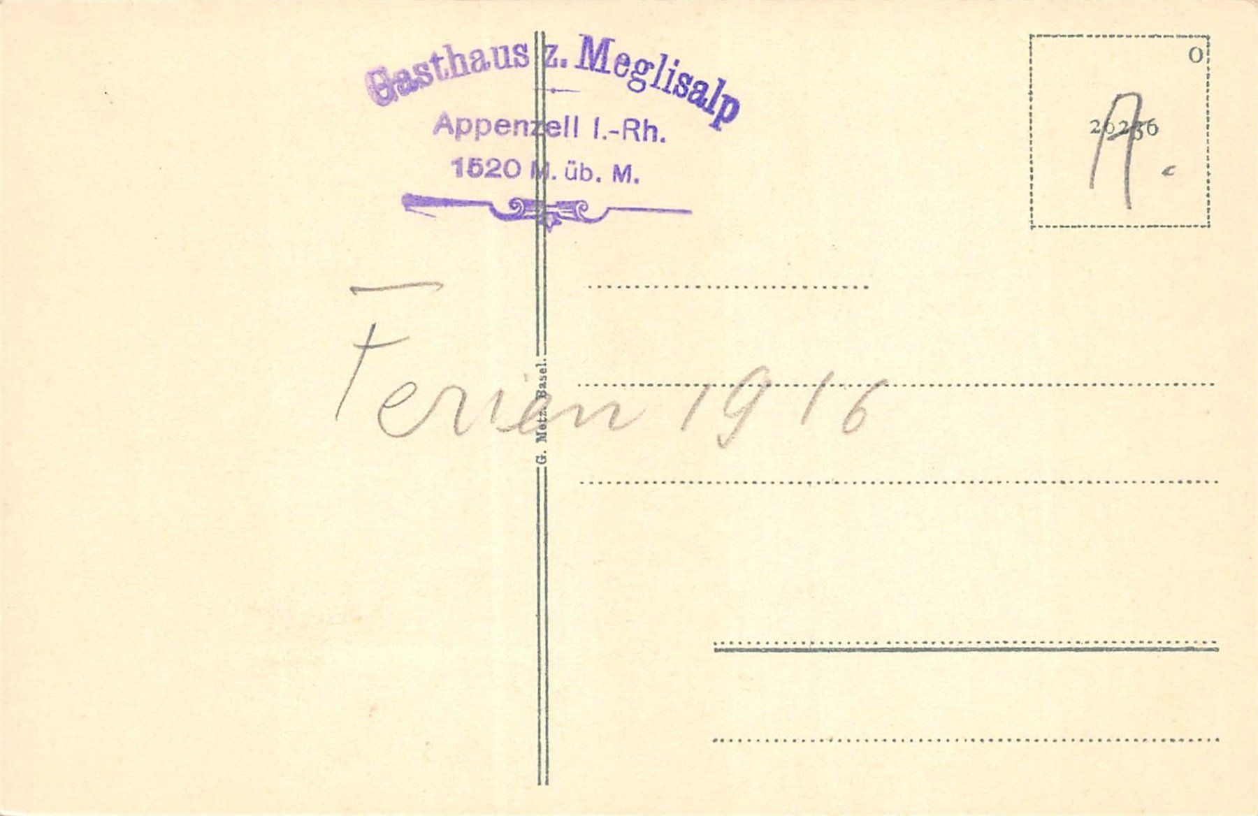 Ansichtskarten: Meglisalp, Altmann – Gebraucht aus Ottikon b.Kemptth. von Neptun1974 1
