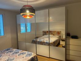 IKEA PAX Wardrobe 300cm Sliding doors: Mirror / Glossy White