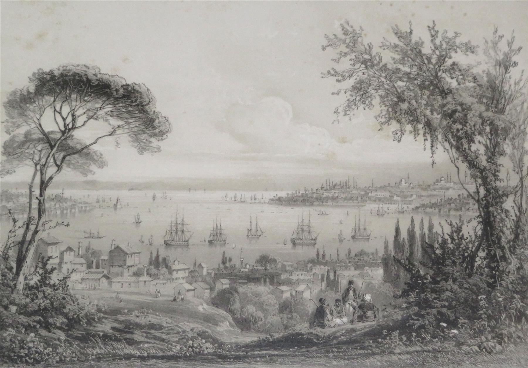 Grafica & Litografie: Litho SCUTARI, POINTE DU SÉRAIL, von J. Schranz 1855 – Usato da Oberriet SG venduto da ganesh435 1