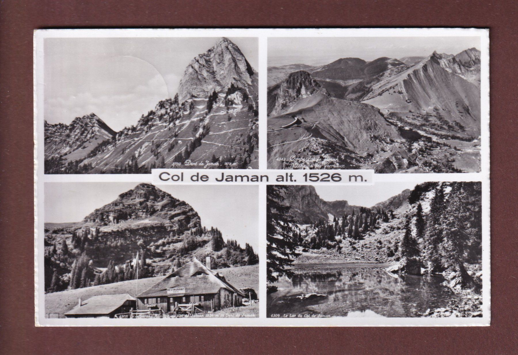 Ansichtskarten: COL DE JAMAN - 4 images – Gebraucht aus Pully von nicecards-shop