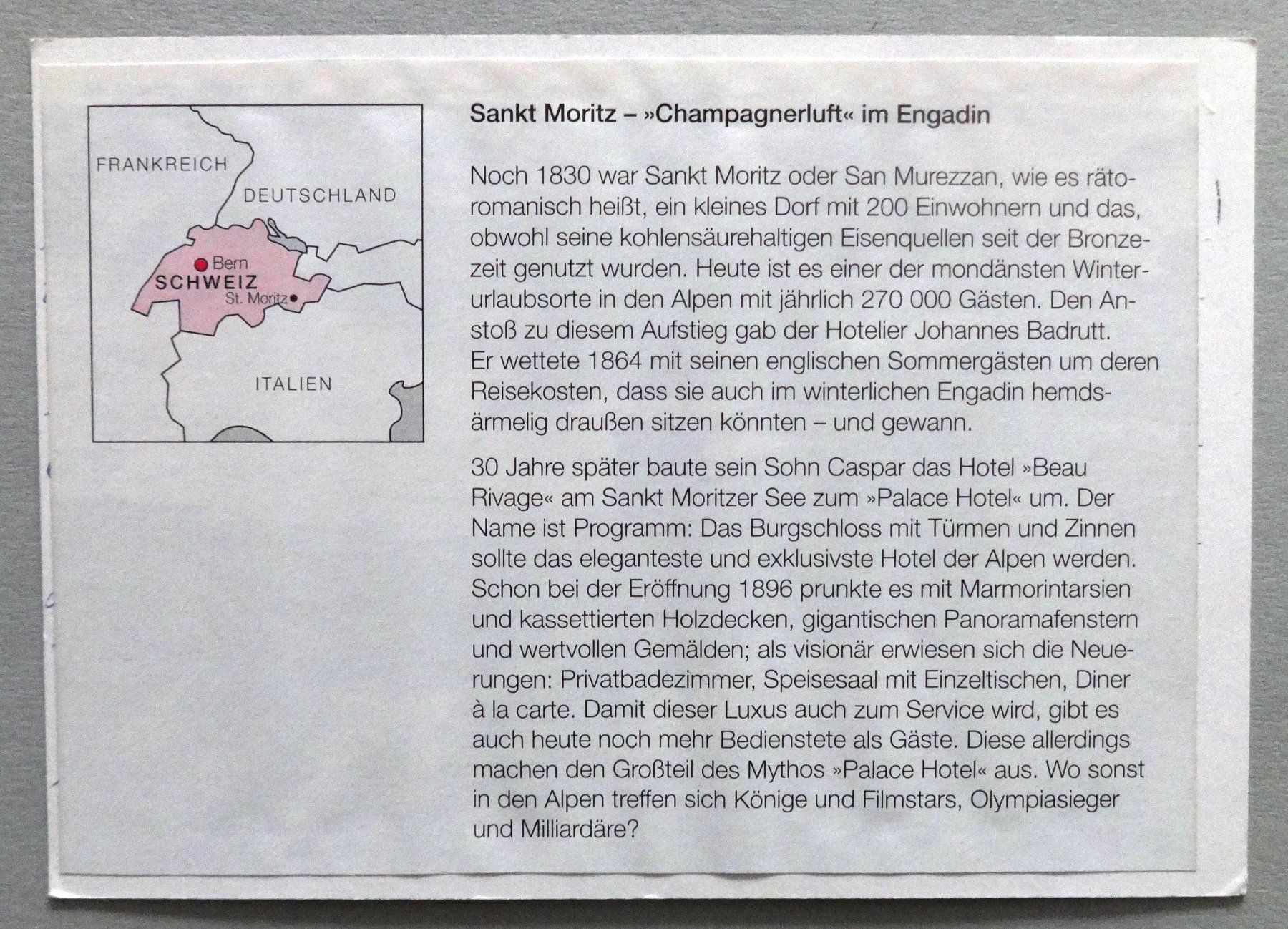 Cartes postales: St. Moritz – D'occasion à Fétigny par Billy2miny 1