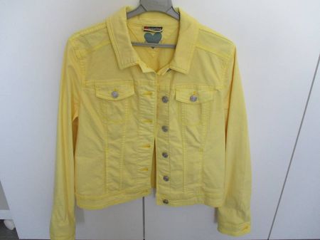 Jeansjacke, citronengelb, Street One, NEU - Gr. 38/40