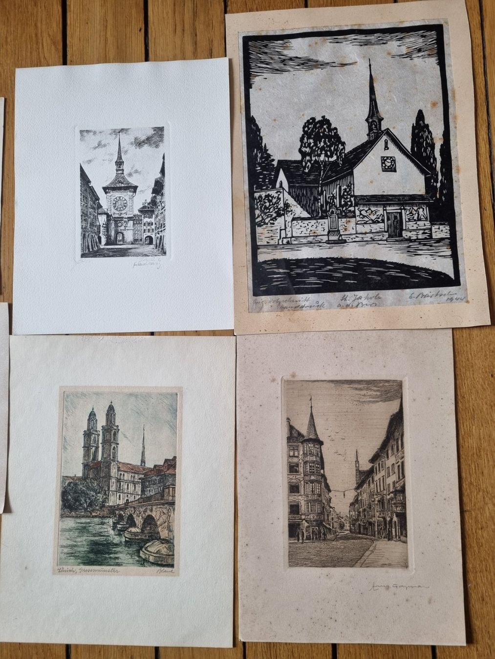 Xilografie: Verschiedene Bilder Handsigniert – Usato da Schaffhausen venduto da Leveron13 2