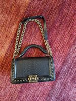 Sac imitation cuir croco noir