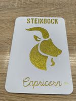 Handgemachte Geburtstagskarte Steinbock mit Fehler