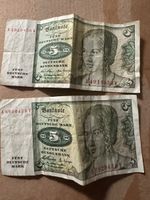 2× 5 Deutsche Mark Banknoten 1960 & 1970
