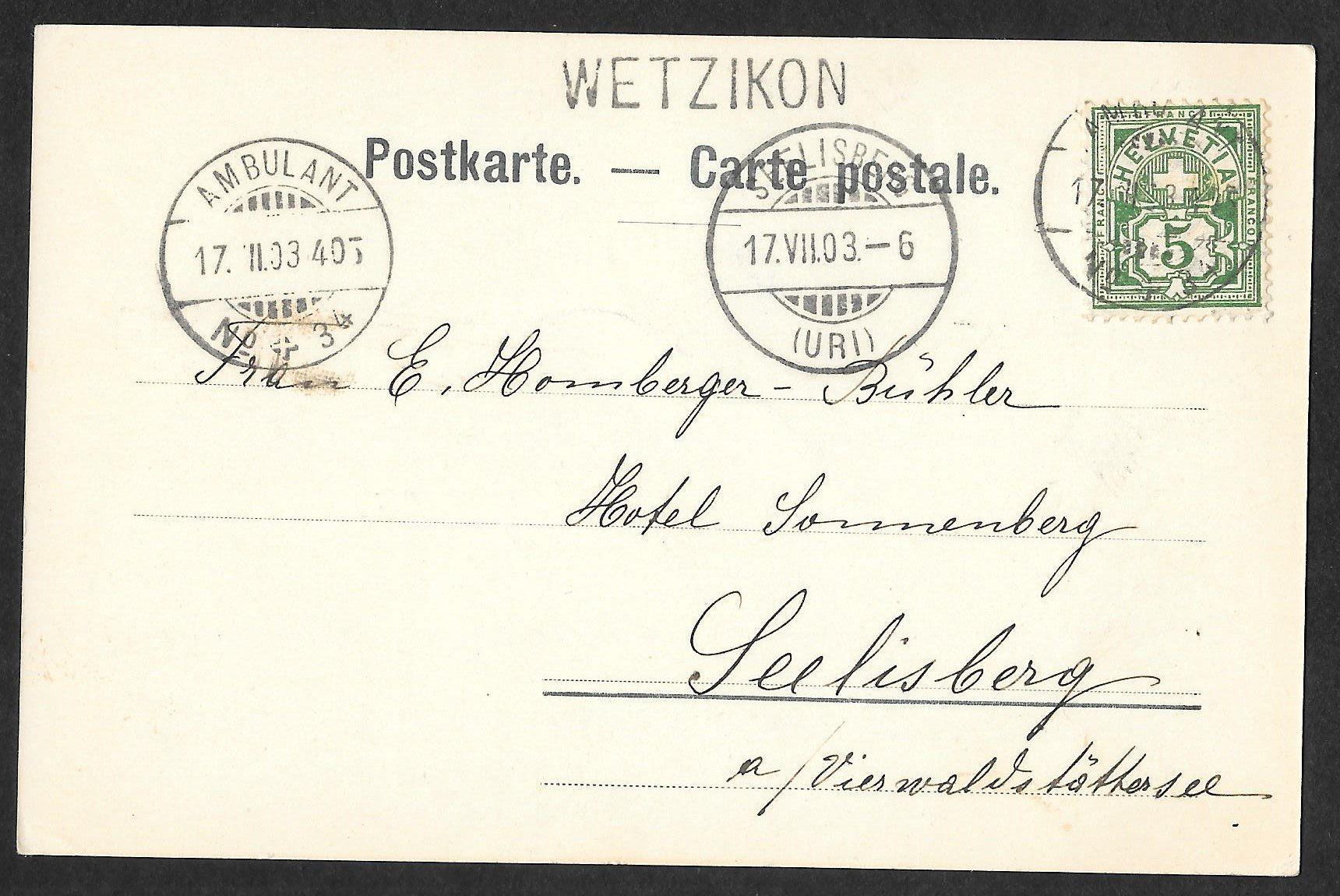 Cartoline postali: Oberwetzikon 3 Bilder mit Hotel Krone – Usato da Olten venduto da clotaldi 1