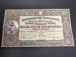 5 Fr.-Note Schweiz 1947