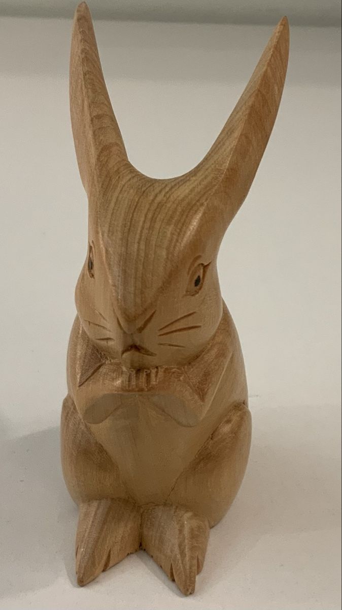 Statuette: Lapin en bois sculpté – Usato da rolle venduto da Tontonjulot 1