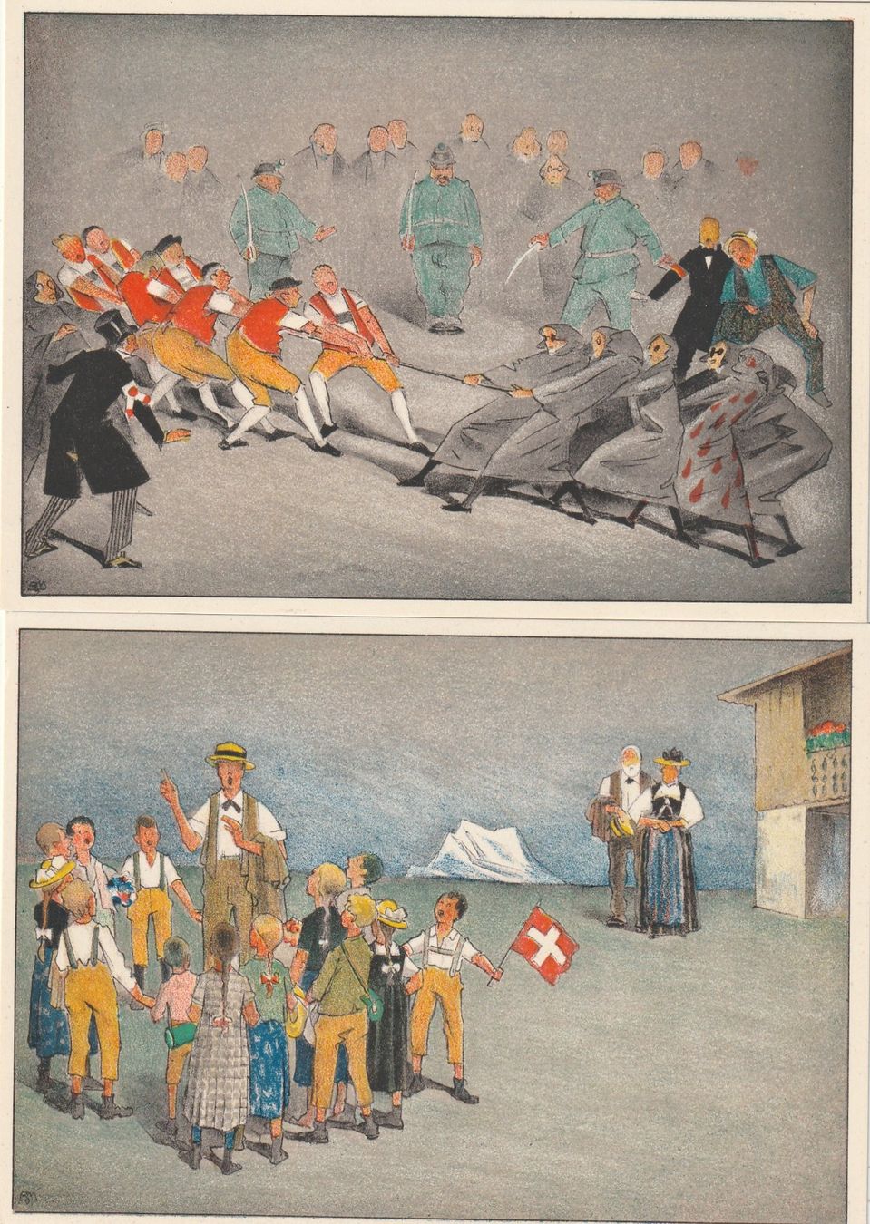Cartes postales: 8 Ak Basel Eidg. Sängerfest 1935 – D'occasion à Rorschacherberg par fratovi2 1