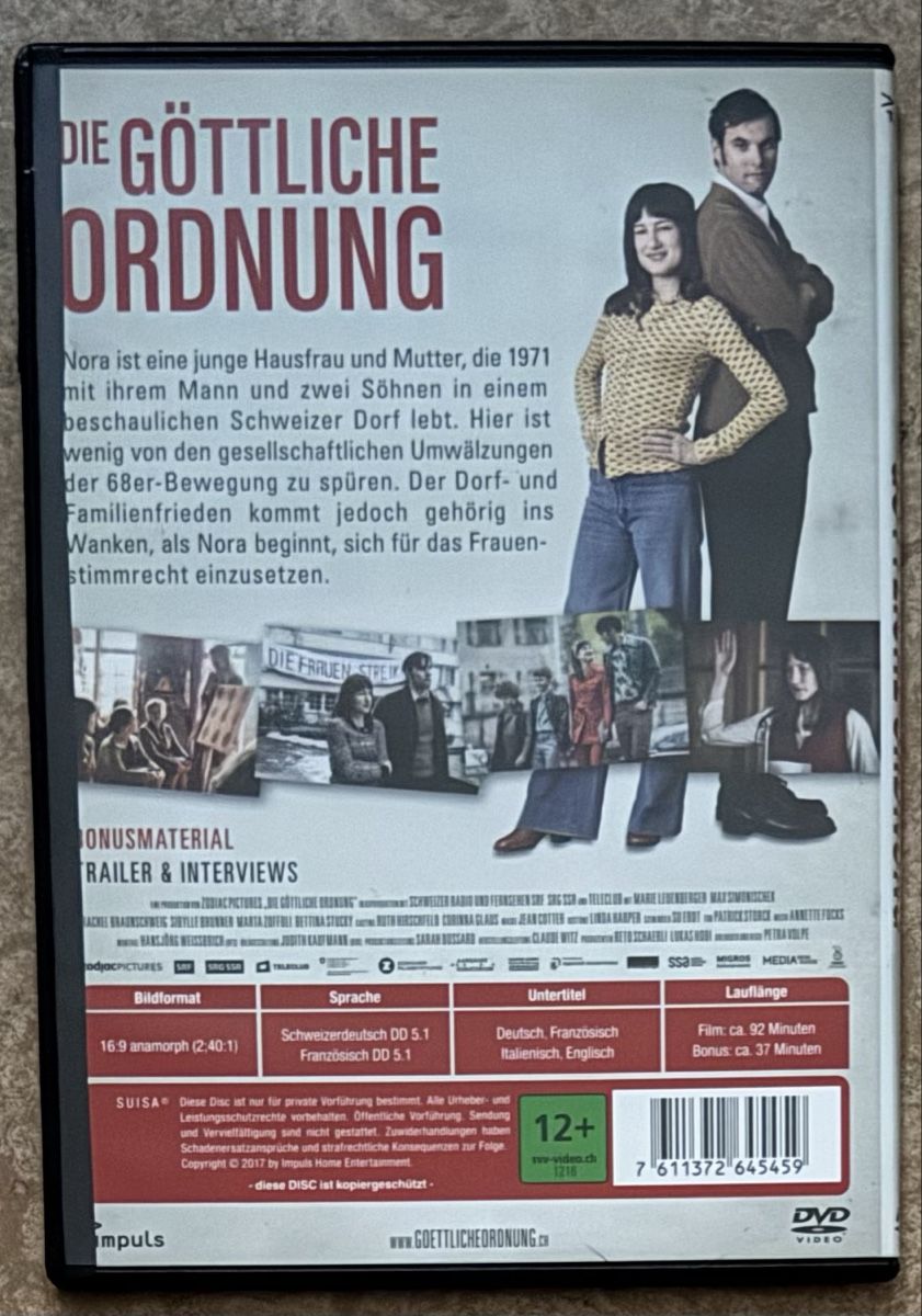 Alle DVDs: DIE GÖTTLICHE ORDNUNG  – Neu (gemäss Beschreibung) aus Dietikon von AndreaSch01 1