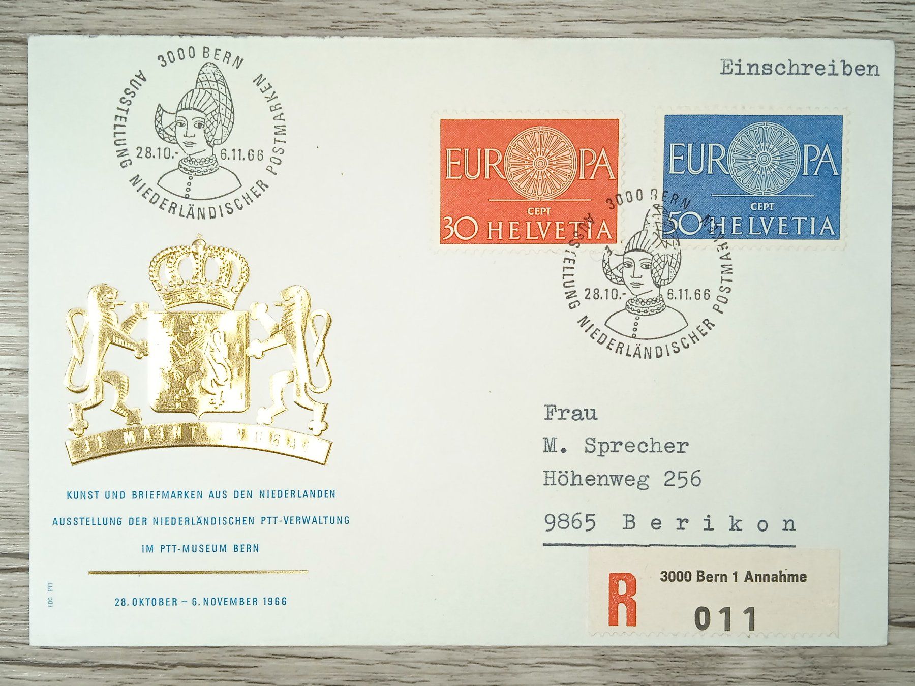 Tutti i francobolli: TR10 Enveloppe + Timbre Suisse 1966 – Usato da Cousset venduto da Patrick_Collections