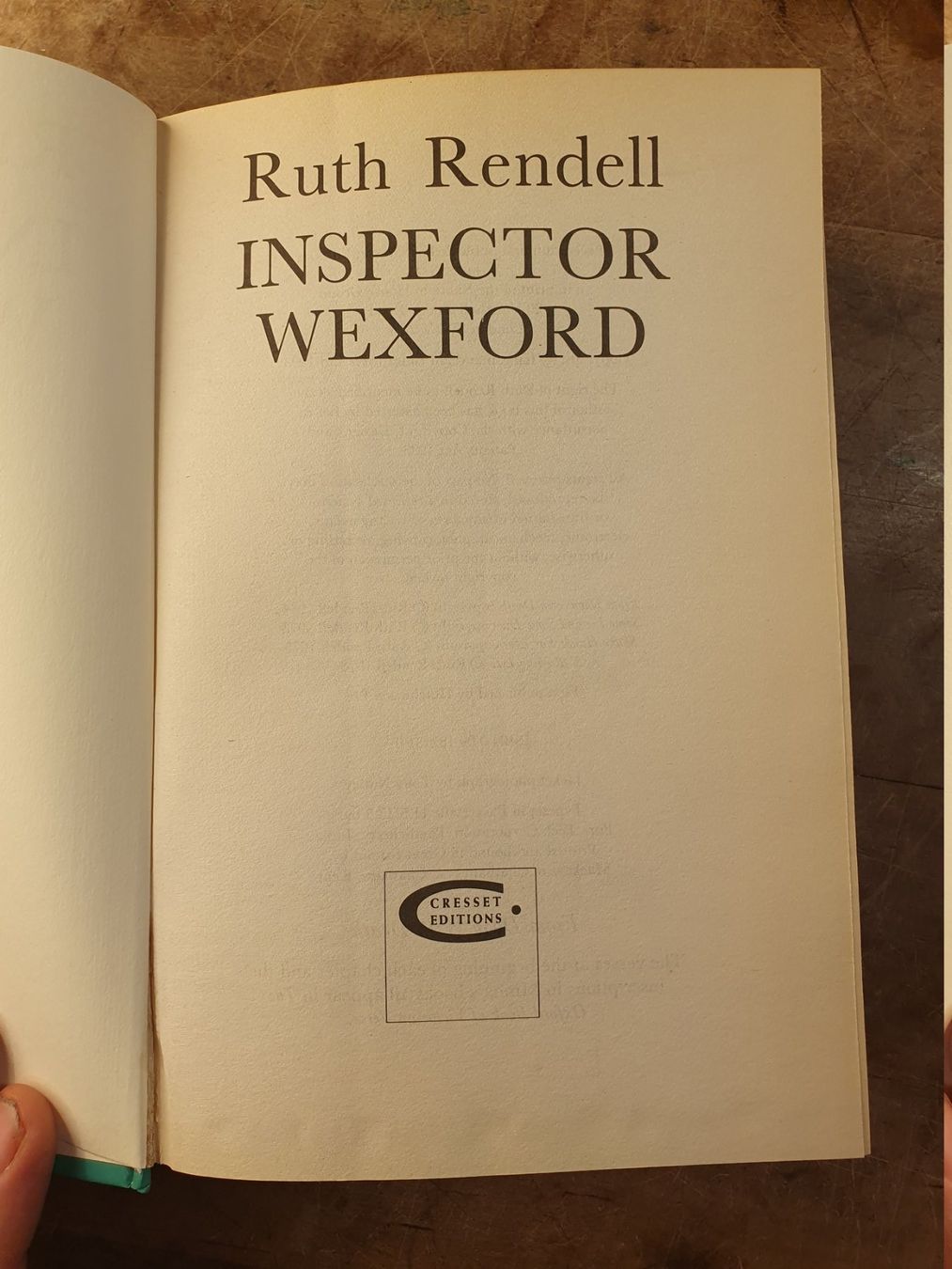 Libri: Inspector Wexford - Ruth Rendell – Usato da Zürich venduto da loosebone 2