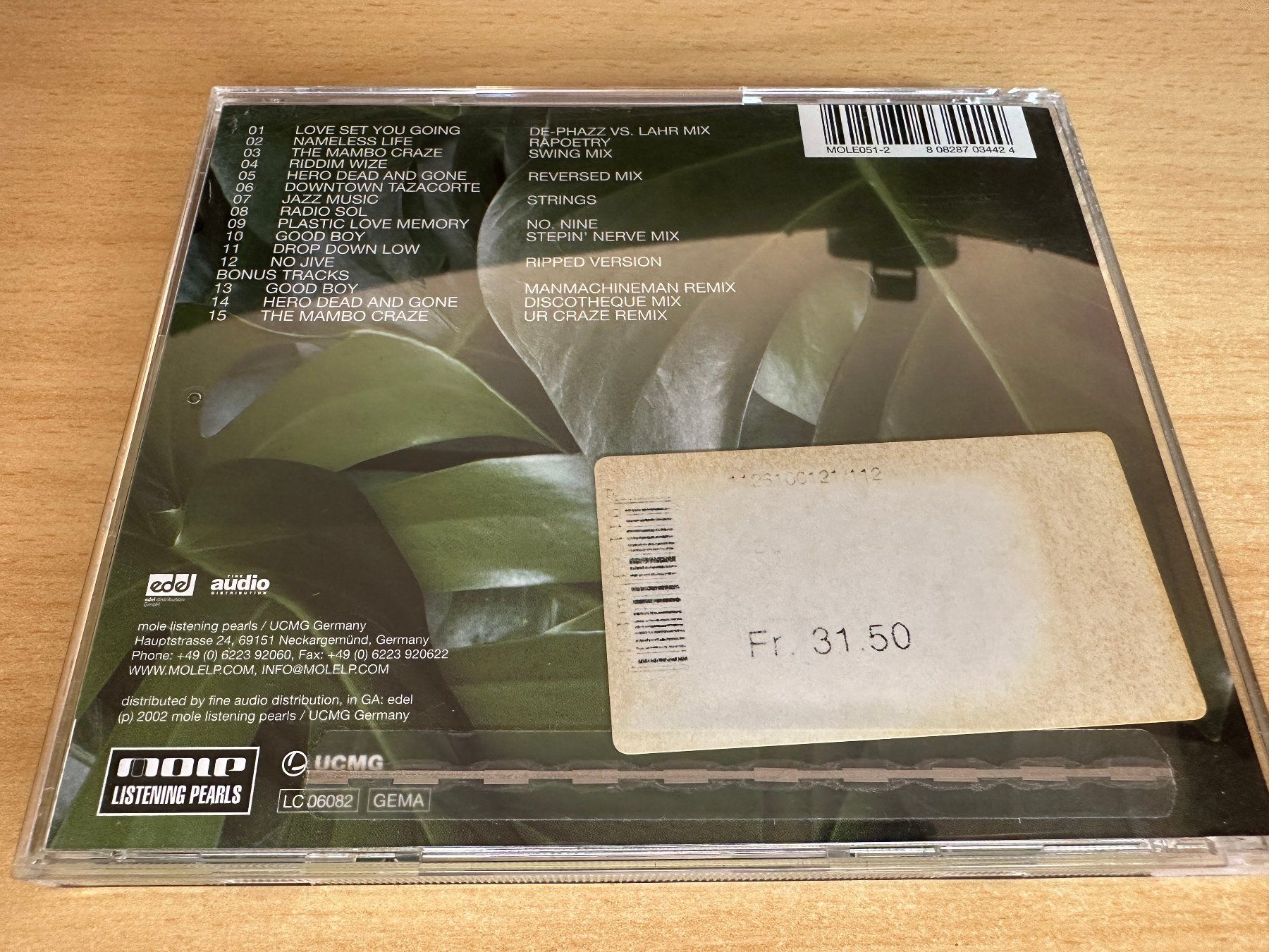 CD: De-Phazz – Plastic Love Memory – Usato da Rikon im Tösstal venduto da Alpenmutz 1