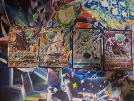 lot 4 carte pokémon vmax et v vintage