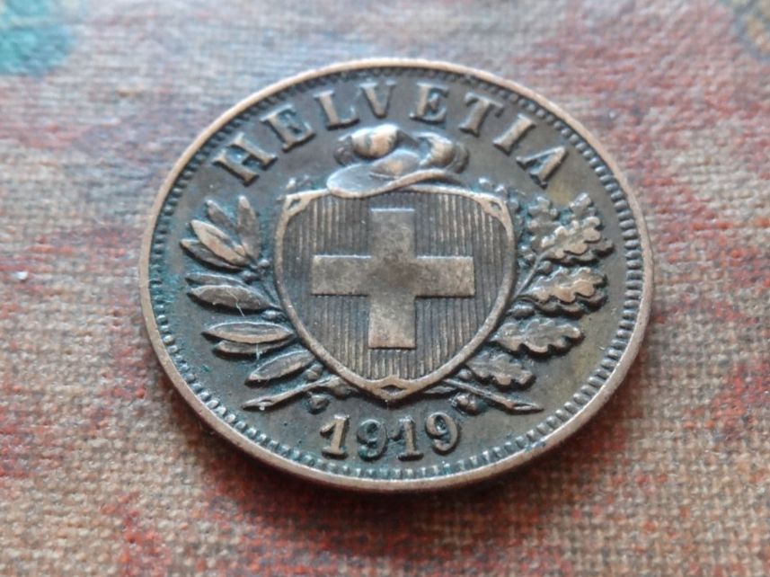 Tutti le monete: 2 Rp. 1919   (A) – Usato da Romanel-sur-Lausanne venduto da Swift13