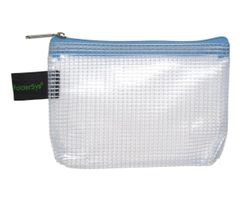 40 Stk.Reißverschlussbeutel A7 transparent/hellblau 0,20 cm