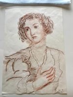 💚 VINTAGE RÖTELZEICHNUNG ( CLAIRE BURI ) 💚 CH SAMMLUNG