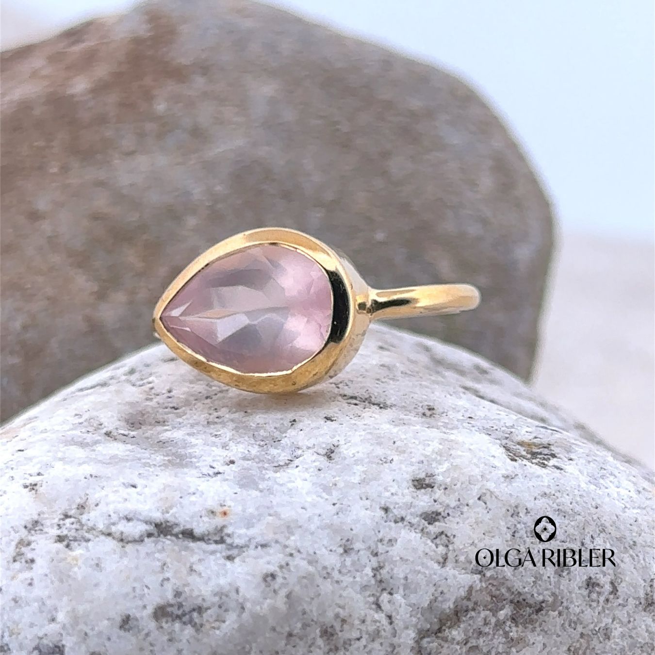 Olga Ribler Anelli: Feiner Silber Ring 925 mit Rosenuarz Grösse 52 – Nuovo (secondo la descrizione) da Luzern venduto da Schmuckoutlet 6