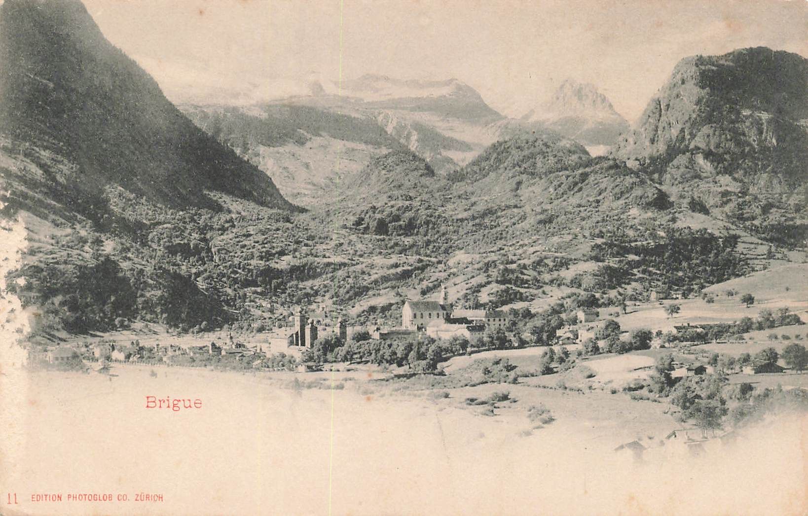 Cartoline postali: Brig VS Stadtpanorama Walliser Alpen – Usato da Biasca venduto da Blenio71