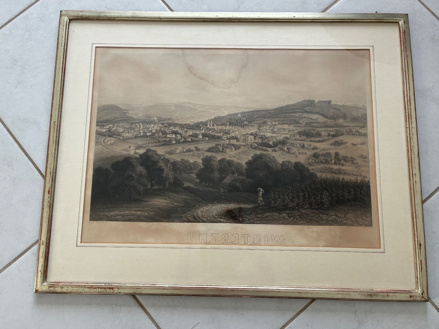 Incisioni: Stich von Winterthur, von Nordosten. – Usato da Bassersdorf venduto da 1Morgenrot 5
