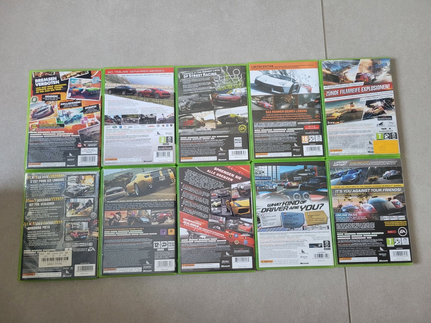 Giochi: 10x Racing Games (XBox 360) – Usato da Uezwil venduto da -Retrogames- 1