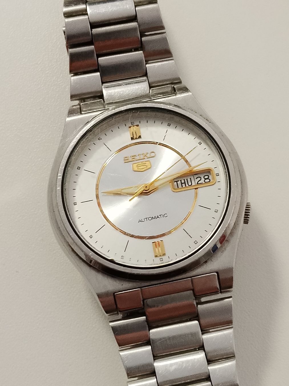 Seiko Orologi: Automatic Seiko 5 Vintage Herrenuhr day date – Usato da Biel/Bienne venduto da Vintage-timearts 5