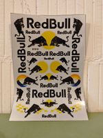 Red Bull Stickerbogen Aufkleber Schwarz