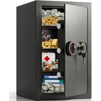 Möbeltresor Safe Heimtresor 78L Zahlenschloss 3 Regale Alarm