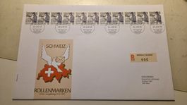 1992  Luxus Brief FDC Rollenmarke Pöstler