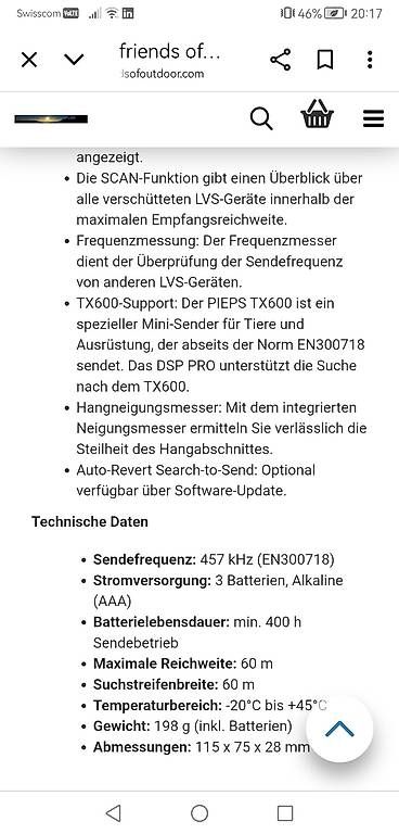 Messen: Neuwertiges Lawinensuchgerät Pieps DSP Pro – Gebraucht aus Rüschlikon von Sanna06 2
