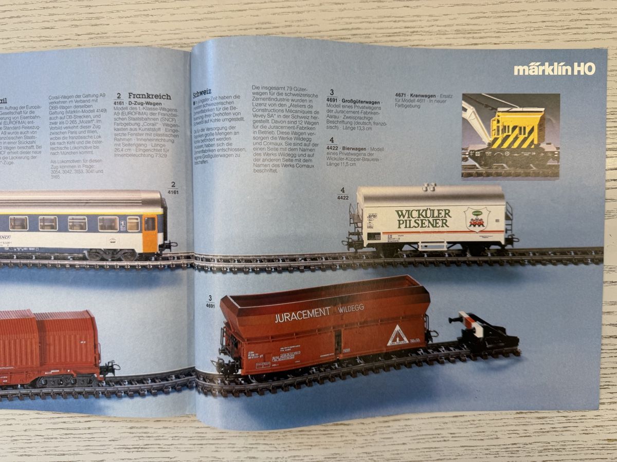 Märklin Modellini di ferrovie: Märklin Neuheiten-Prospekt 1982 – Usato da Lupsingen venduto da New-Haven 1
