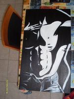 Dipinto moderno nudo coppia su tela