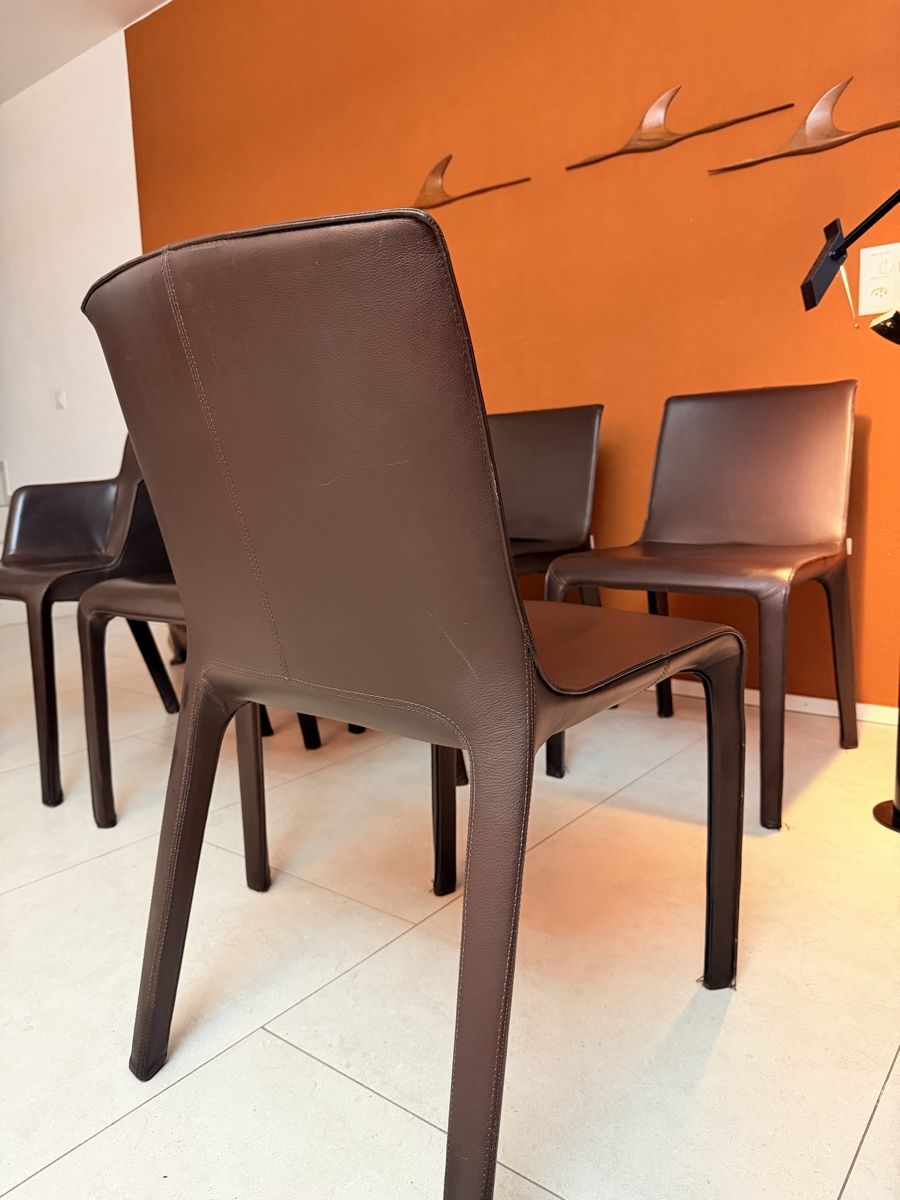 Knoll Stühle: Walter Knoll Gio Lederstuhl - 6er Set  – Gebraucht aus Grenchen von Nur_2540 8