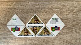 Seltene Briefmarke Helvetia 100 Jahre Pfadibewegung Schweiz
