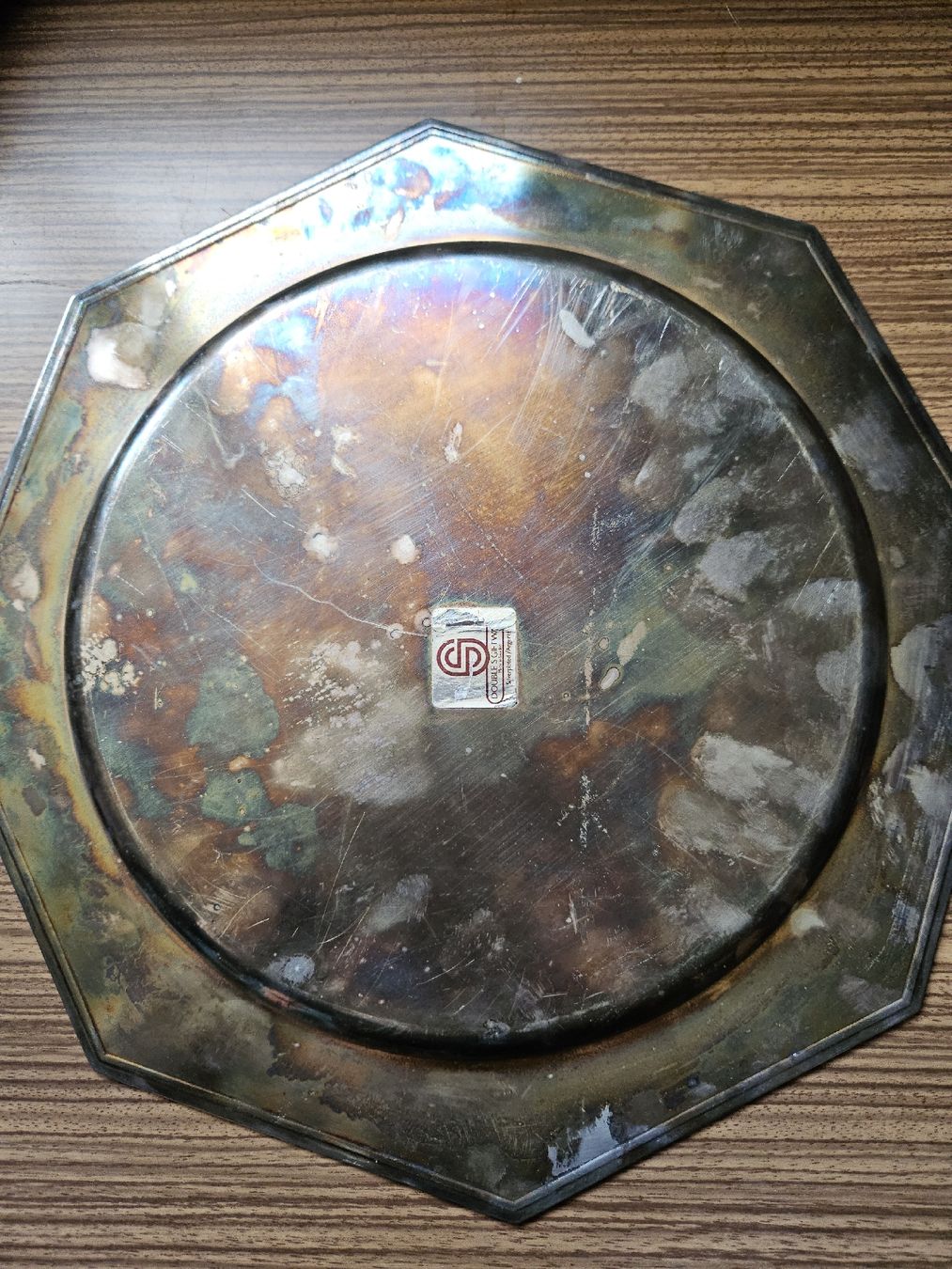 Piatti di portata: 8 eckiges Tablett versilbert Vintage – Usato da Urdorf venduto da Colina 3