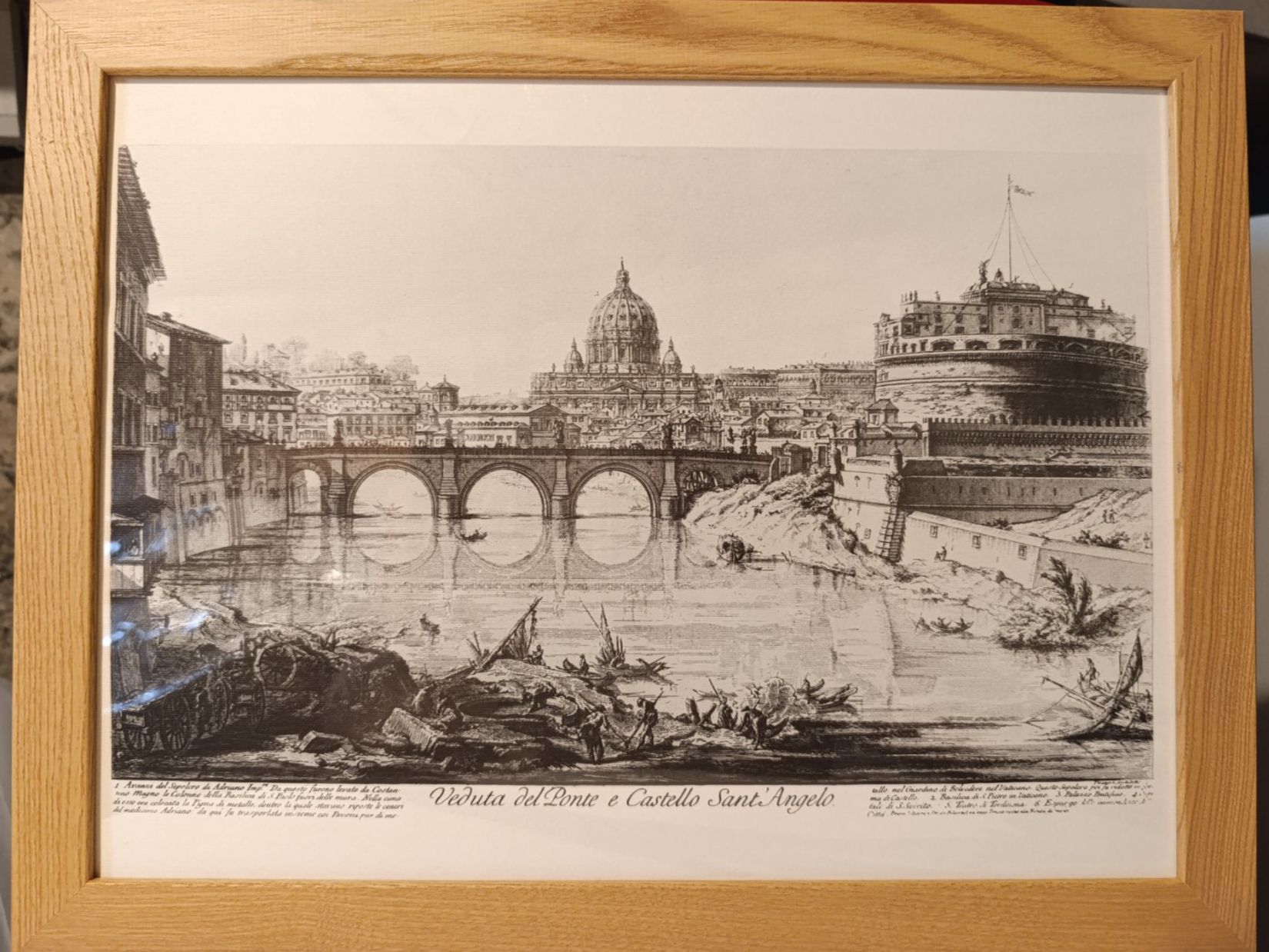 Foto & Immagini: Wandbild mit Rahmen: Engelsburg Rom – Usato da Bern venduto da sim_8y66