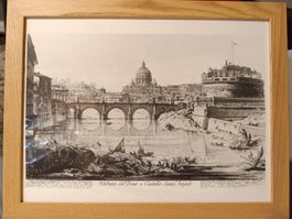 Wandbild mit Rahmen: Engelsburg Rom