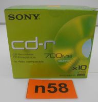 10 Sony CD-R Rohlinge 700MB 80min, Nr. n58