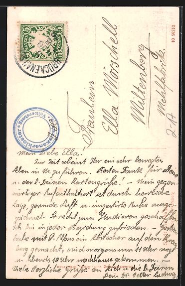 Cartoline postali: AK Postkutsche, Gebirgspost in der Rhön – Usato da Berlin venduto da bartko-reher 1