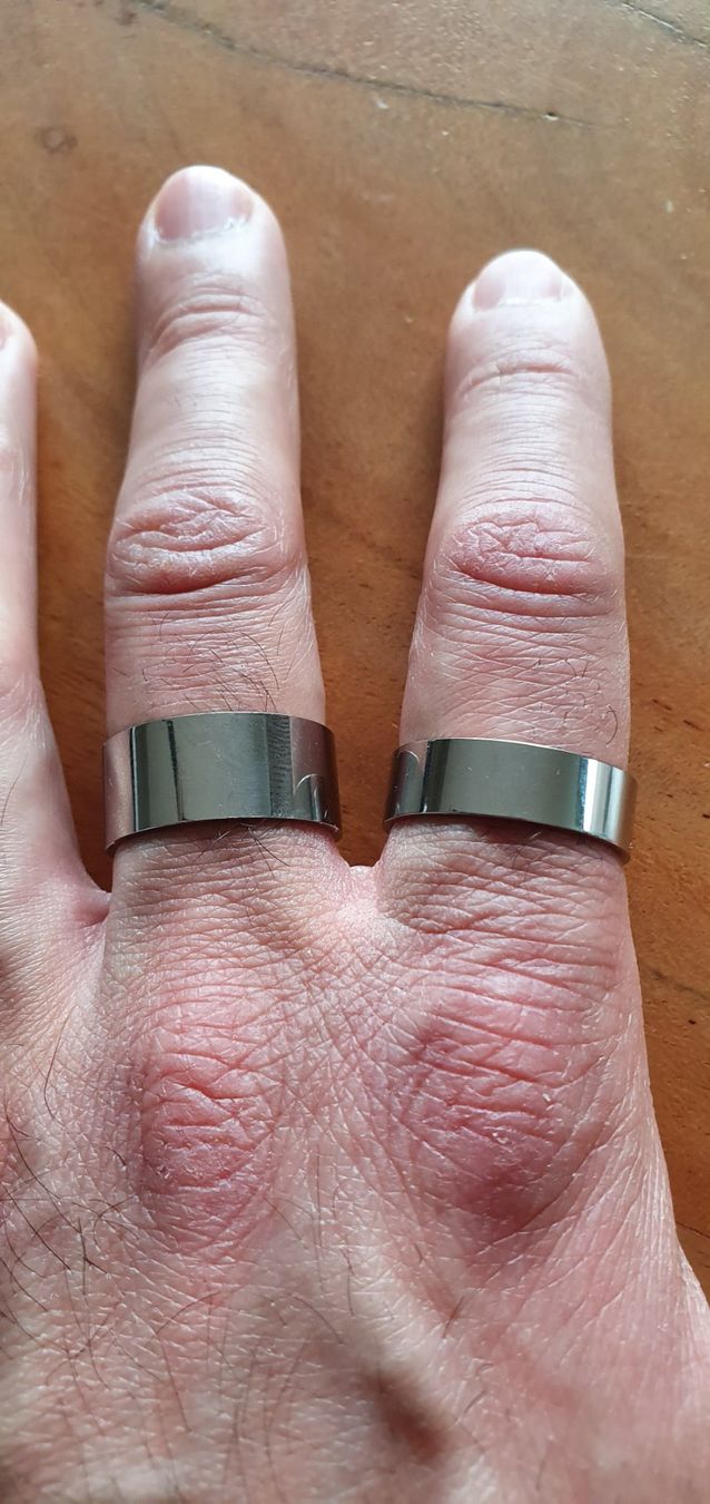 Bagues: Trilogy Ring Set aus Edelstahl 3 Ringe. – D'occasion à Zürich par Leica.C89 5