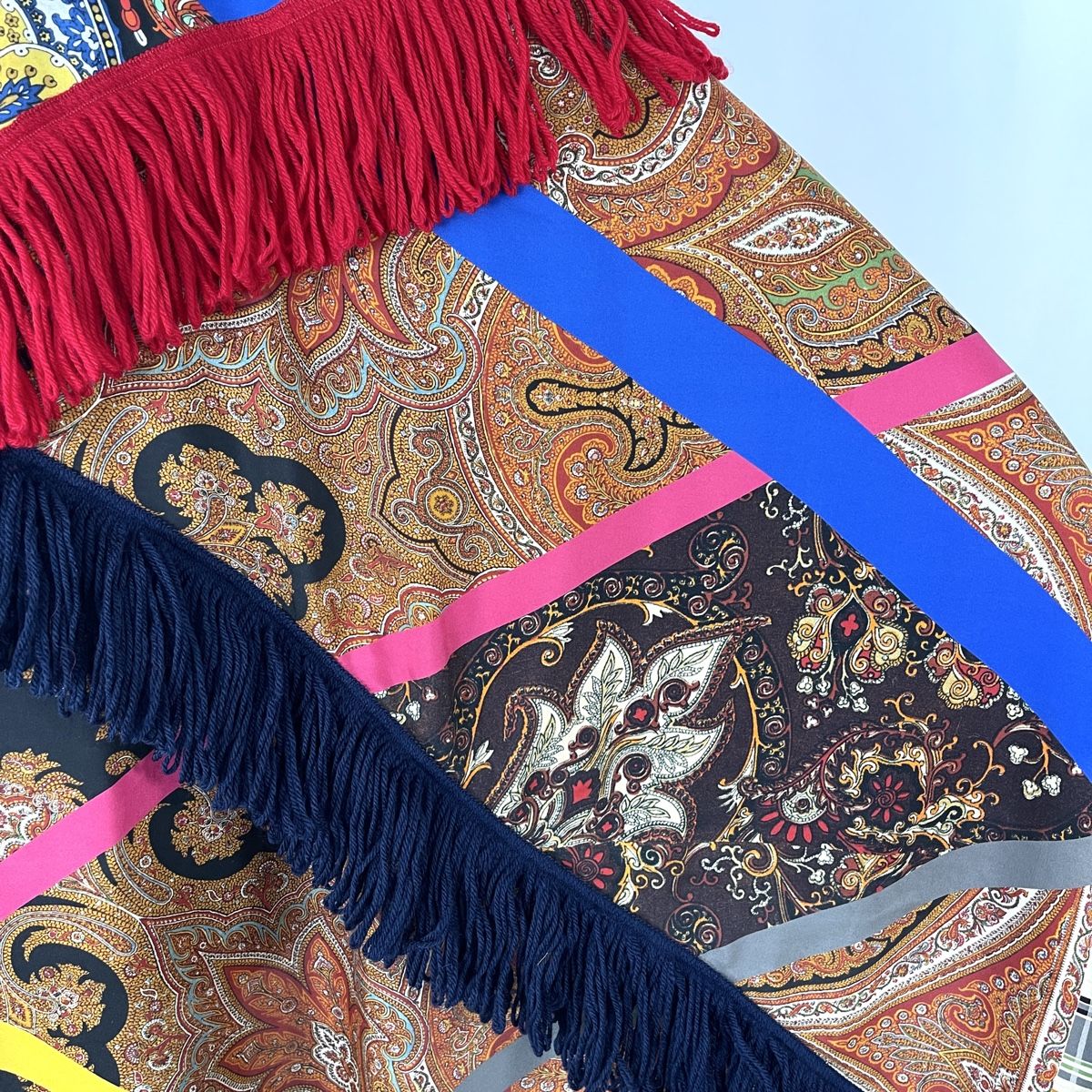 Foulard & Sciarpe: PIERRE-LOUIS MASCIA New Fringe Patchwork Shawl – Nuovo (secondo la descrizione) da Emmen venduto da Nightingale_2022 4